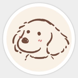 Golden Retriever Puppy Sticker